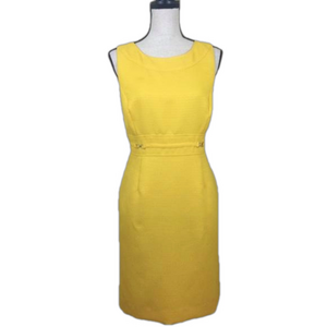 Chic Yellow Midi Dress